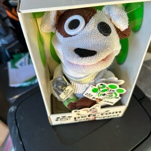 Zoom Plush Dog Toy - Brown and White